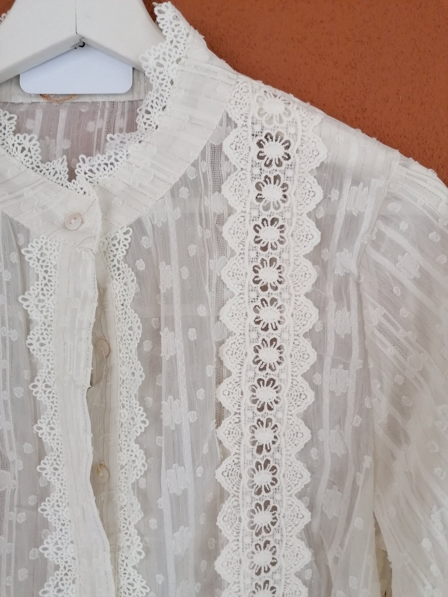 Camicia in pizzo BIANCA